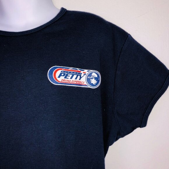 Vintage Y2K Richard Petty Blue Babydoll T-Shirt Richard Petty Nascar Racing USA - Picture 3 of 8